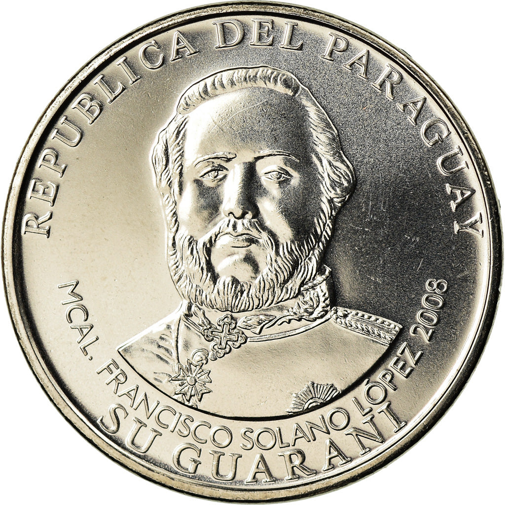 Moneda, Paraguay, MIL (1000) Guaranies, 2008, Kremnica, SC, Níquel - acero