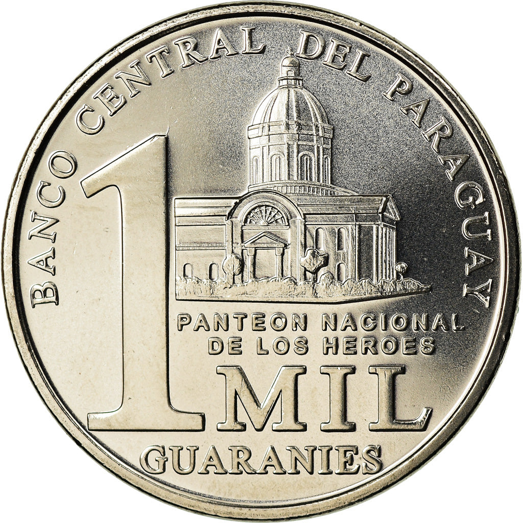 Moneda, Paraguay, MIL (1000) Guaranies, 2008, Kremnica, SC, Níquel - acero