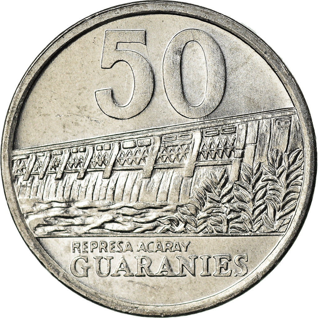 Monnaie, Paraguay, 50 Guaranies, 2008, Kremnica, SPL, Aluminium, KM:191b
