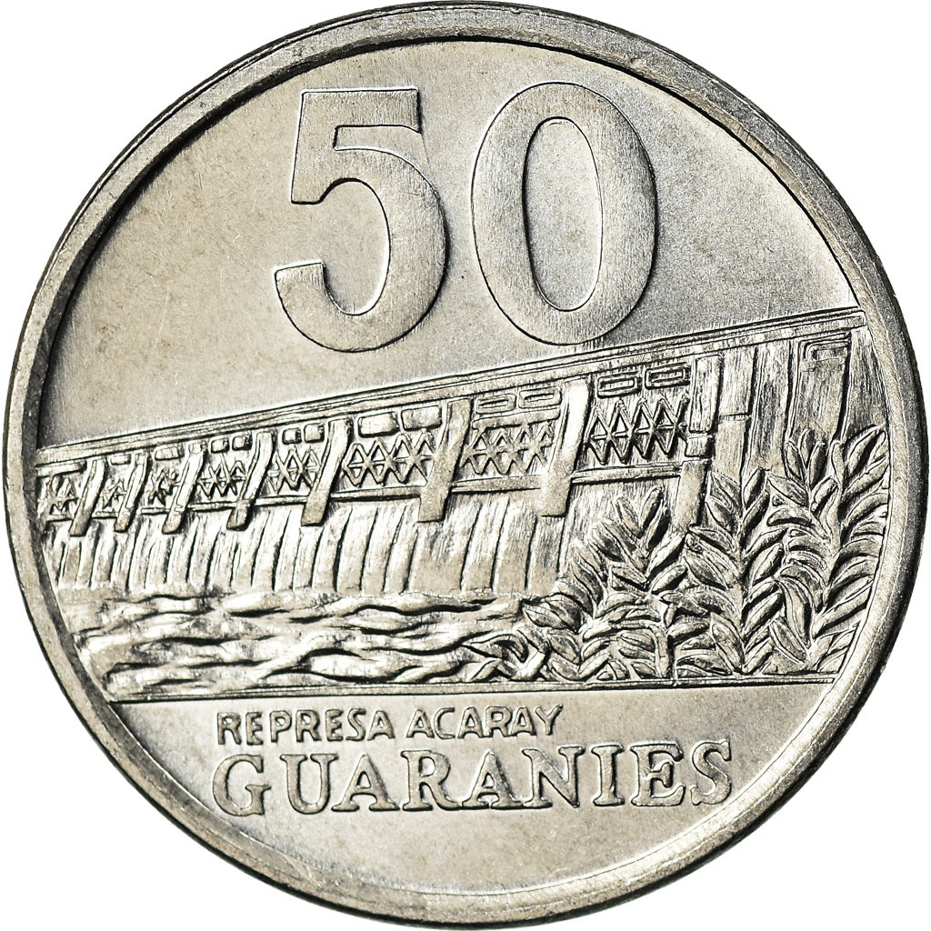 Monnaie, Paraguay, 50 Guaranies, 2008, Kremnica, SPL, Aluminium, KM:191b