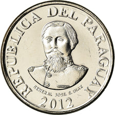 Coin, Paraguay, 100 Guaranies, 2012, Général José Diaz, MS(63), Nickel-Steel