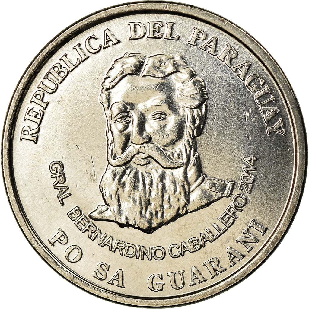 Coin, Paraguay, 500 Guaranies, 2014, MS(63), Nickel-Steel