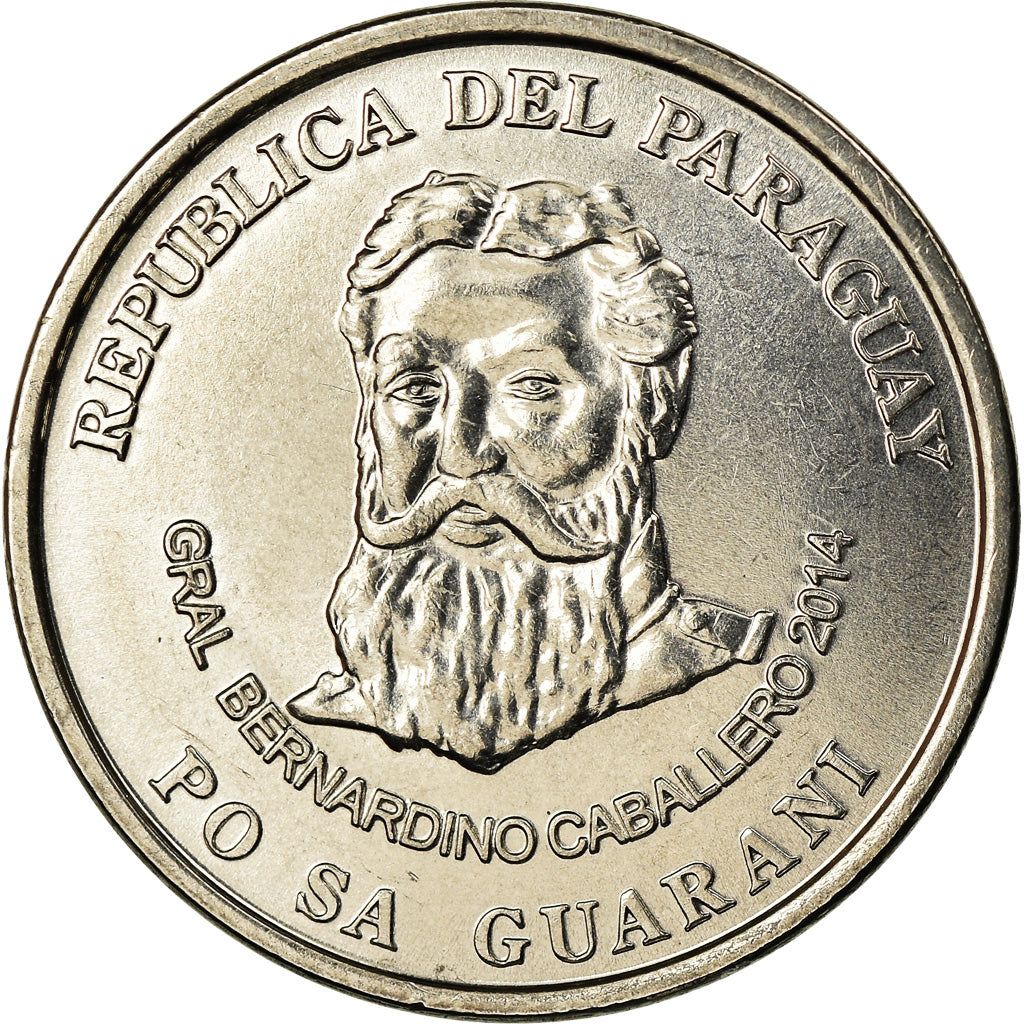Coin, Paraguay, 500 Guaranies, 2014, MS(63), Nickel-Steel