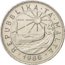 Coin, Malta, Lira, 1986, AU(50-53), Nickel, KM:82