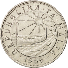 Monnaie, Malte, Lira, 1986, TTB+, Nickel, KM:82