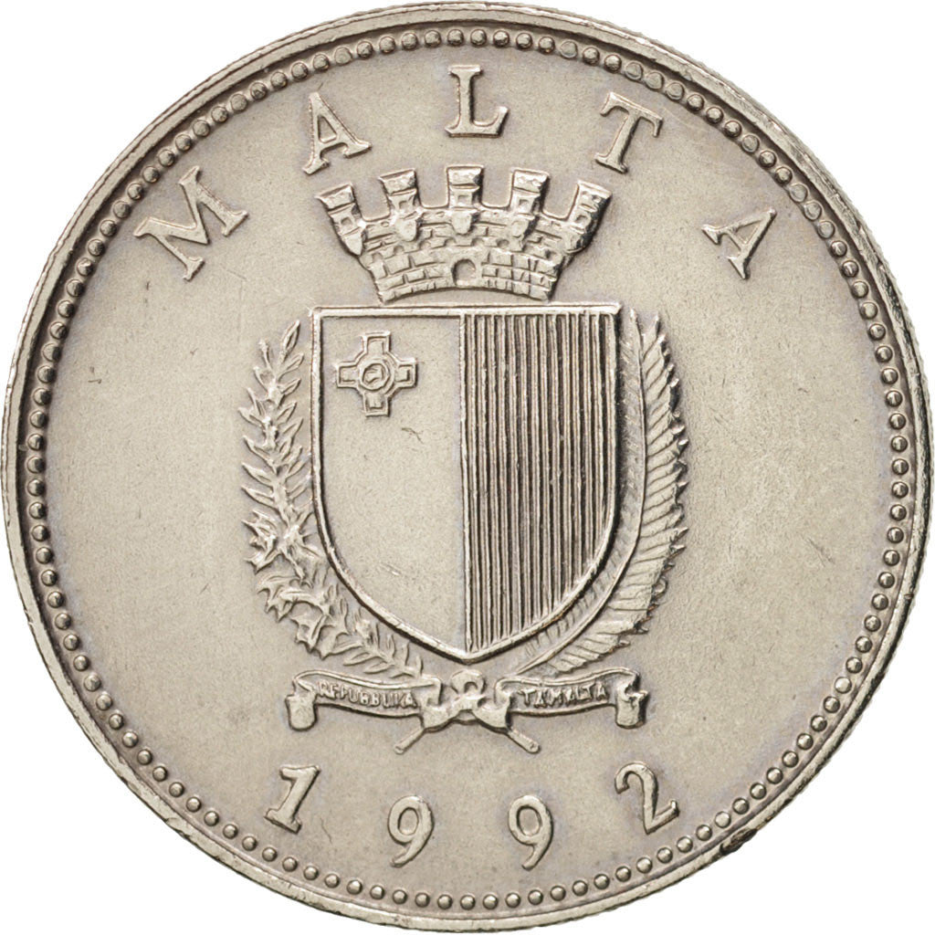 Malta, 10 Cents, 1992, AU(50-53), Copper-nickel, KM:96