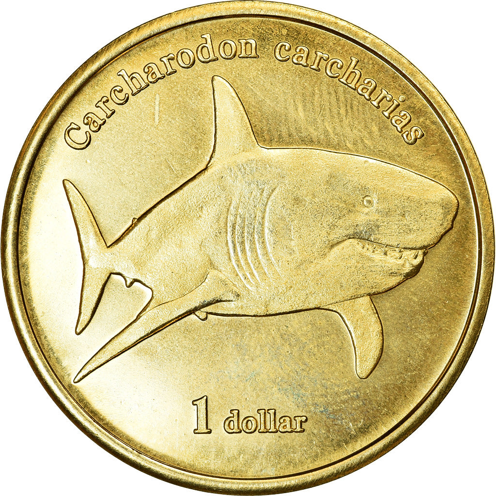 Moneta, Polinesia francese, Dollar, 2019, Moorea - Grand requin blanc, SPL