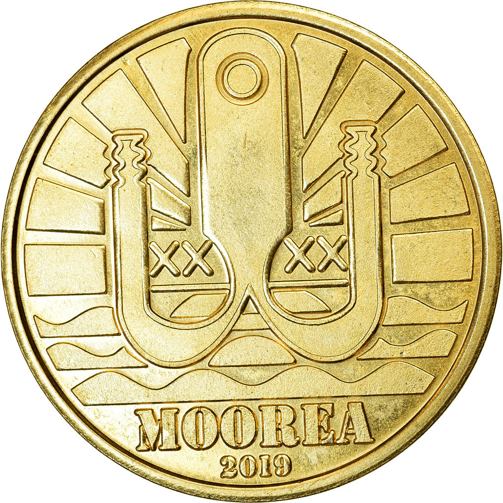 Münze, French Polynesia, Dollar, 2019, Moorea - Grand requin blanc, UNZ