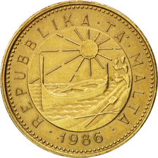 Malta, Cent, 1986, AU(50-53), Nickel-brass, KM:78