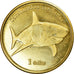 Coin, French Polynesia, Dollar, 2019, Moorea - Grand requin blanc, MS(63), Brass