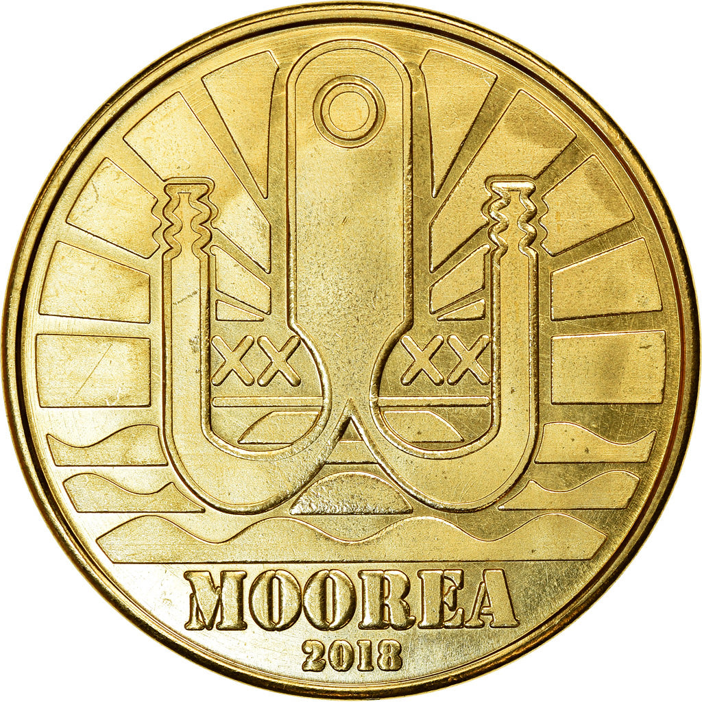 Moneta, Polinesia francese, Dollar, 2018, Moorea - Nautilus, SPL, Ottone