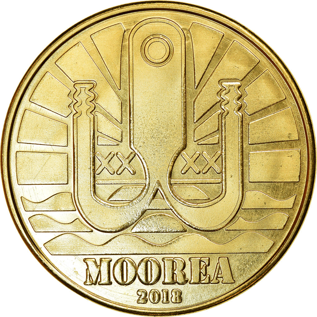 Moneda, Polinesia francesa, Dollar, 2018, Moorea - Nautilus, SC, Latón