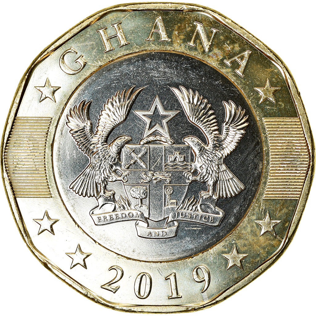 Monnaie, Ghana, 2 Cedis, 2019, SPL, Bi-Metallic