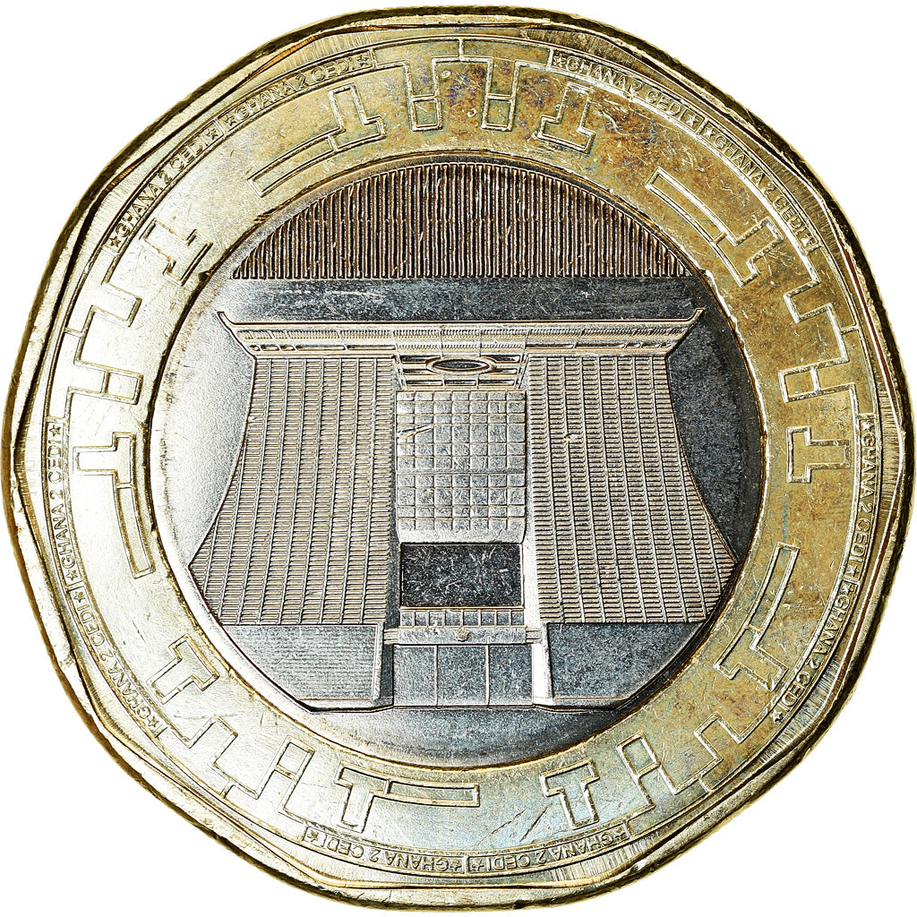 Coin, Ghana, 2 Cedis, 2019, MS(63), Bi-Metallic