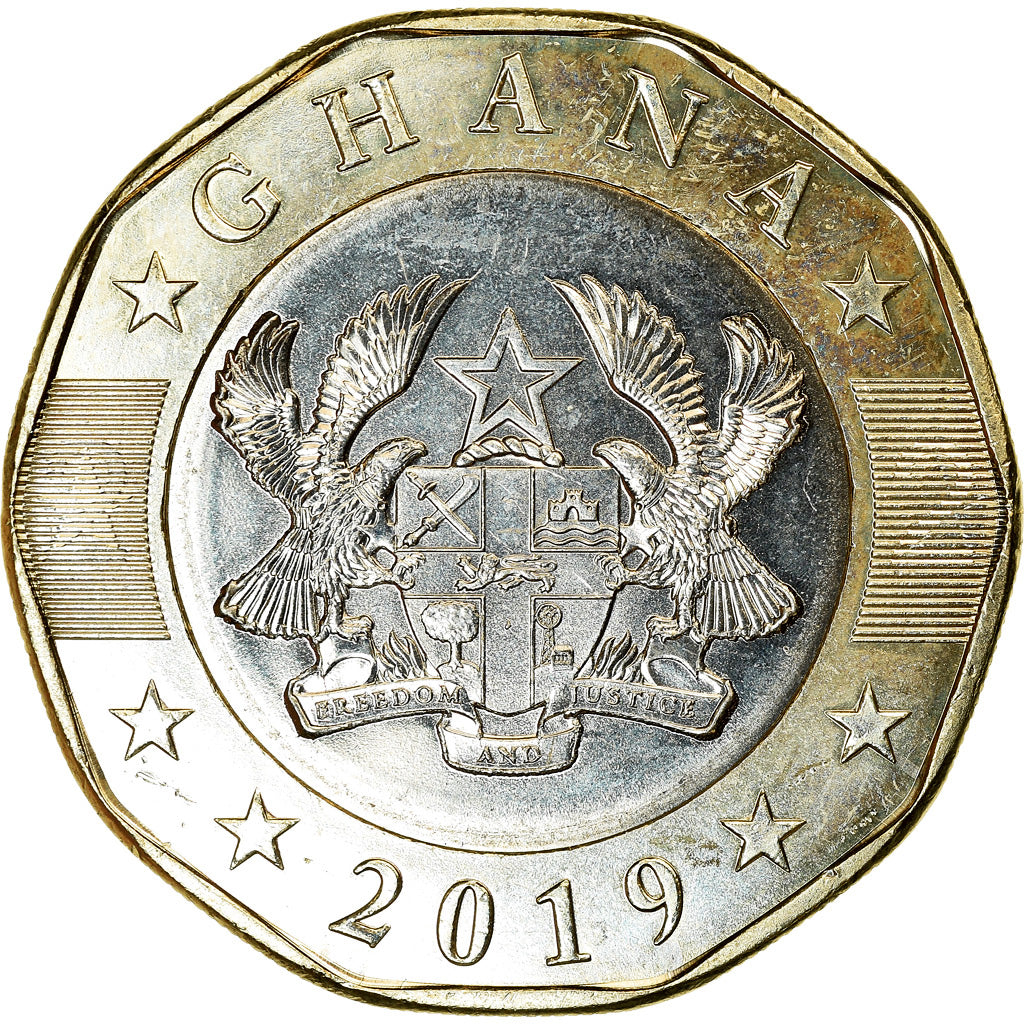 Monnaie, Ghana, 2 Cedis, 2019, SPL, Bi-Metallic
