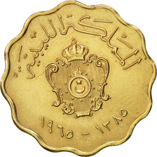 Libya, Idris I, 5 Milliemes, 1965, AU(50-53), Nickel-brass, KM:7