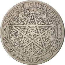 Moneda, Marruecos, Yusuf, Franc, 1921, bi-Bariz, Paris, MBC+, Níquel, KM:36.1