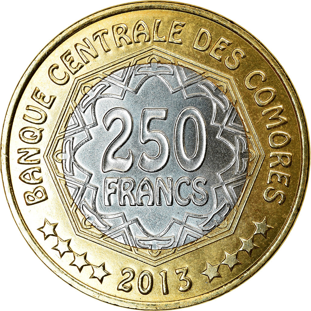 Monnaie, Comores, 250 Francs, 2013, Paris, Banque centrale des Comores, SPL