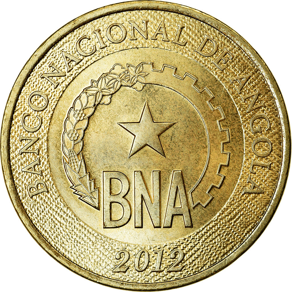 Moneta, Angola, Kwanza, 2012, MS(63), Mosiądz platerowany stalą, KM:108