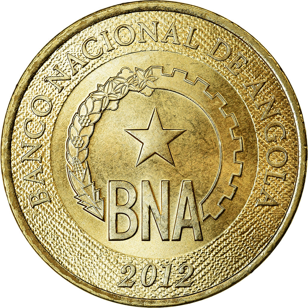 Coin, Angola, Kwanza, 2012, MS(63), Brass plated steel, KM:108