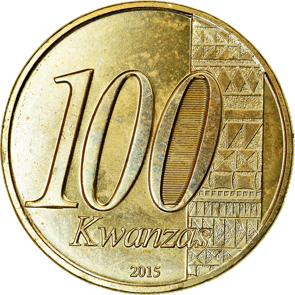 Coin, Angola, 100 Kwanzas, 2015, MS(63), Brass plated steel, KM:113