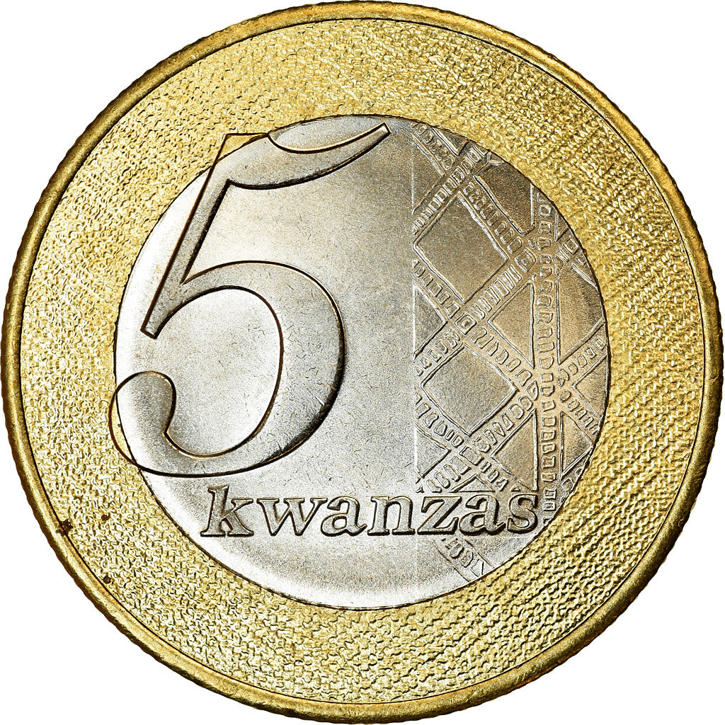 Coin, Angola, 5 Kwanzas, 2012, MS(63), Bi-Metallic, KM:109