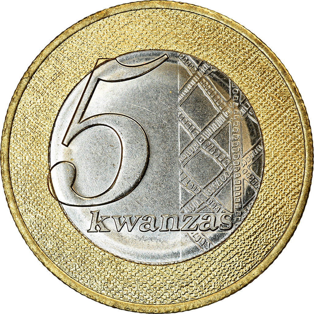 Coin, Angola, 5 Kwanzas, 2012, MS(63), Bi-Metallic, KM:109