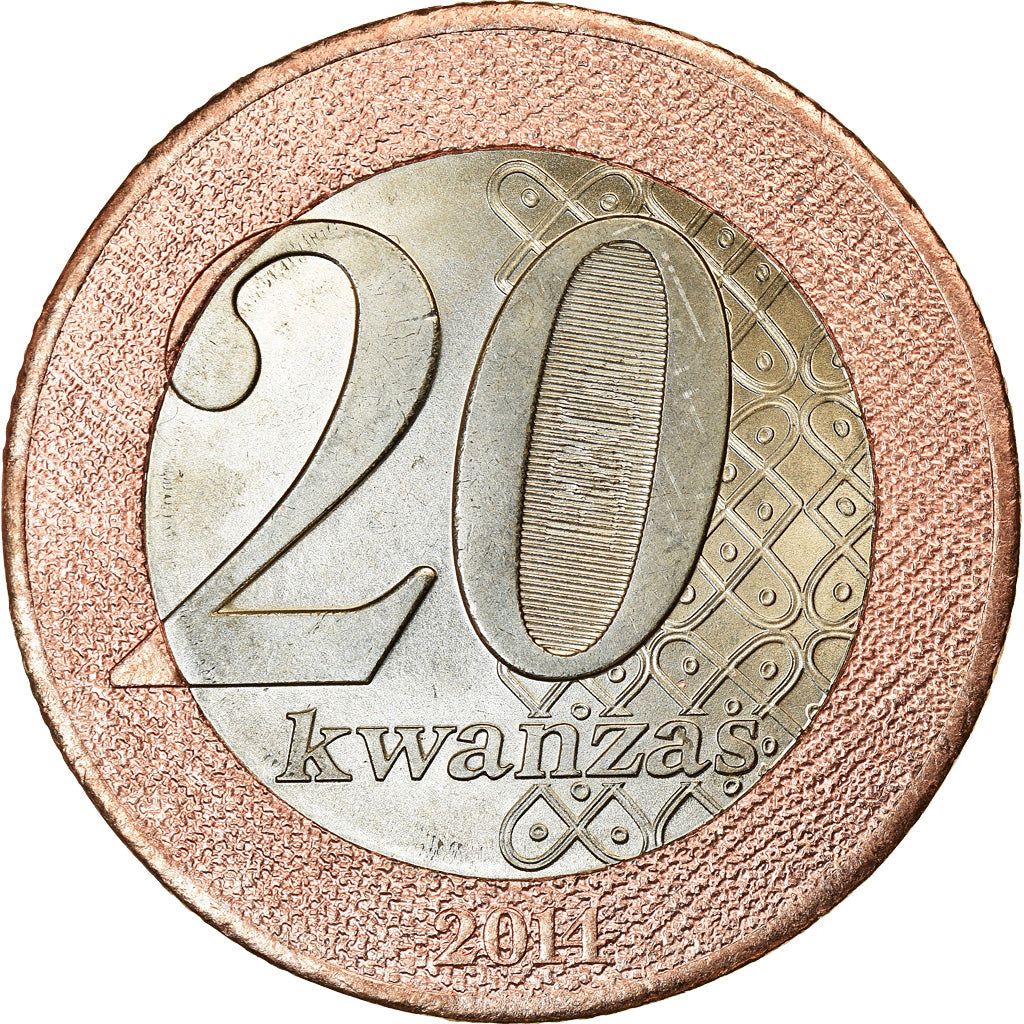 Moneta, Angola, 20 Kwanzas, 2014, SPL, Bi-metallico, KM:111