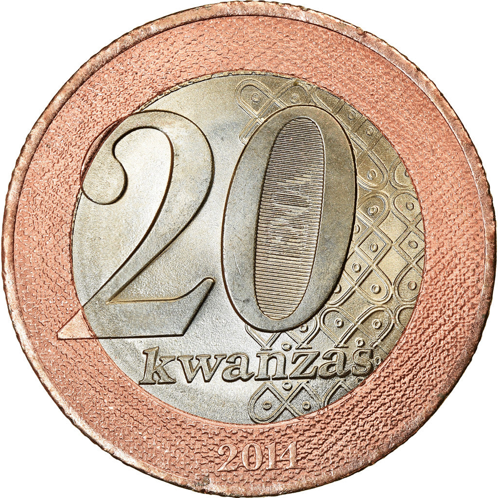 Moneta, Angola, 20 Kwanzas, 2014, SPL, Bi-metallico, KM:111