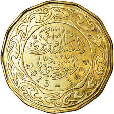 Moneda, Túnez, 200 Millim, 2013/AH1434, Paris, SC, Bronce, KM:309