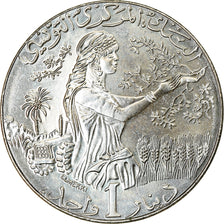Coin, Tunisia, Dinar, 2013/AH1434, Paris, MS(63), Cupro-nickel, KM:347