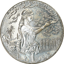 Coin, Tunisia, Dinar, 2013/AH1434, Paris, MS(63), Cupro-nickel, KM:347