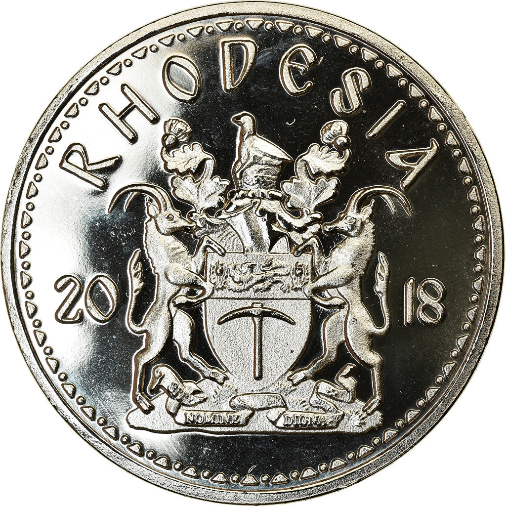 Coin, Rhodesia, 50 Cents, 2018, British Royal Mint, Eléphant, MS(63), Nickel