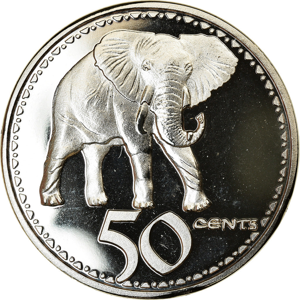 Moneta, Rhodesia, 50 Cents, 2018, British Royal Mint, Eléphant, SPL, Acciaio