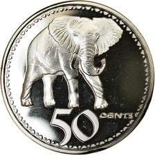 Moneta, Rhodesia, 50 Cents, 2018, British Royal Mint, Eléphant, SPL, Acciaio