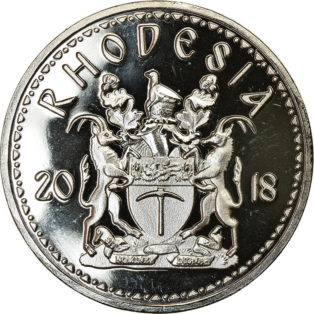 Moneta, Rhodesia, 50 Cents, 2018, British Royal Mint, Eléphant, SPL, Acciaio