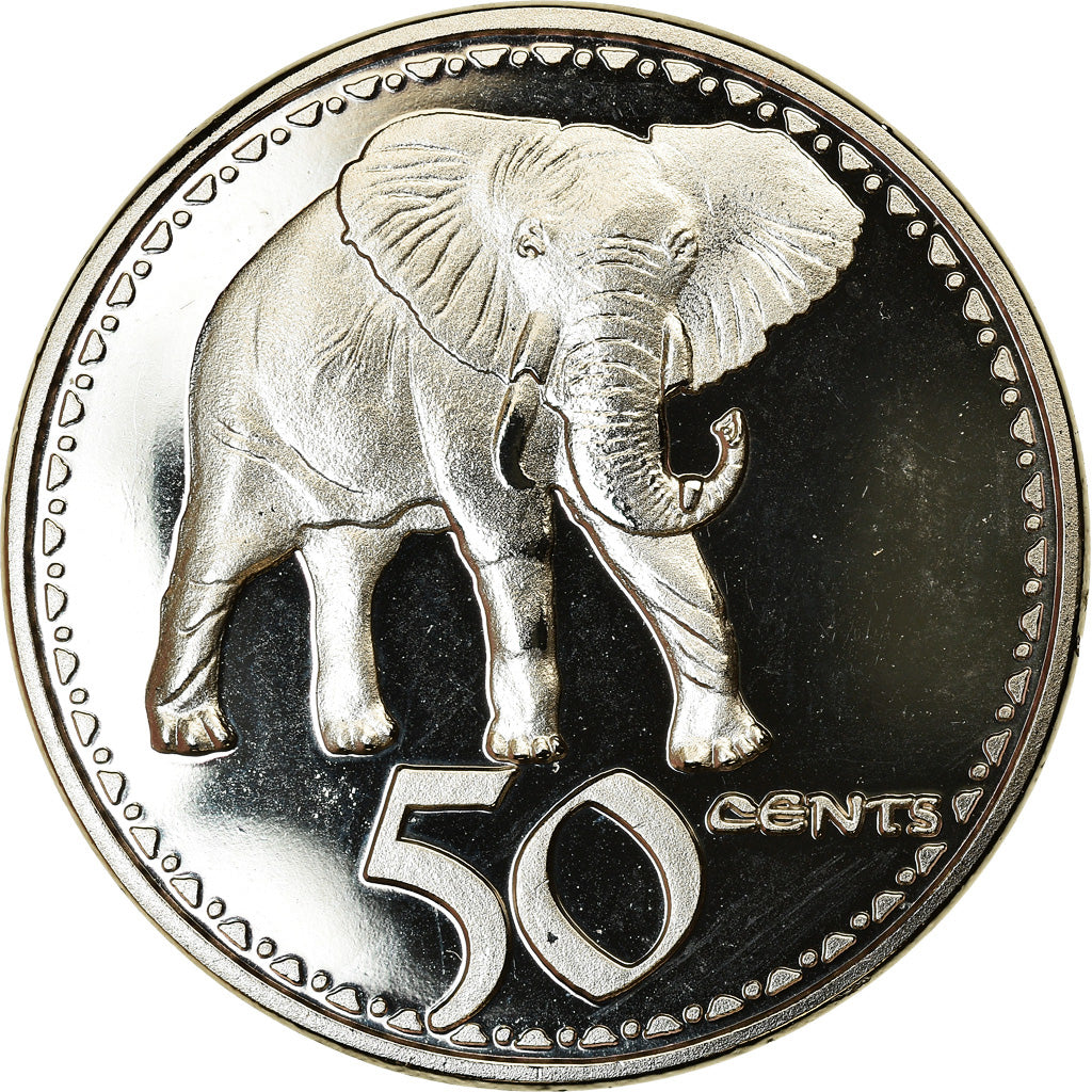 Coin, Rhodesia, 50 Cents, 2018, British Royal Mint, Eléphant, MS(63), Nickel