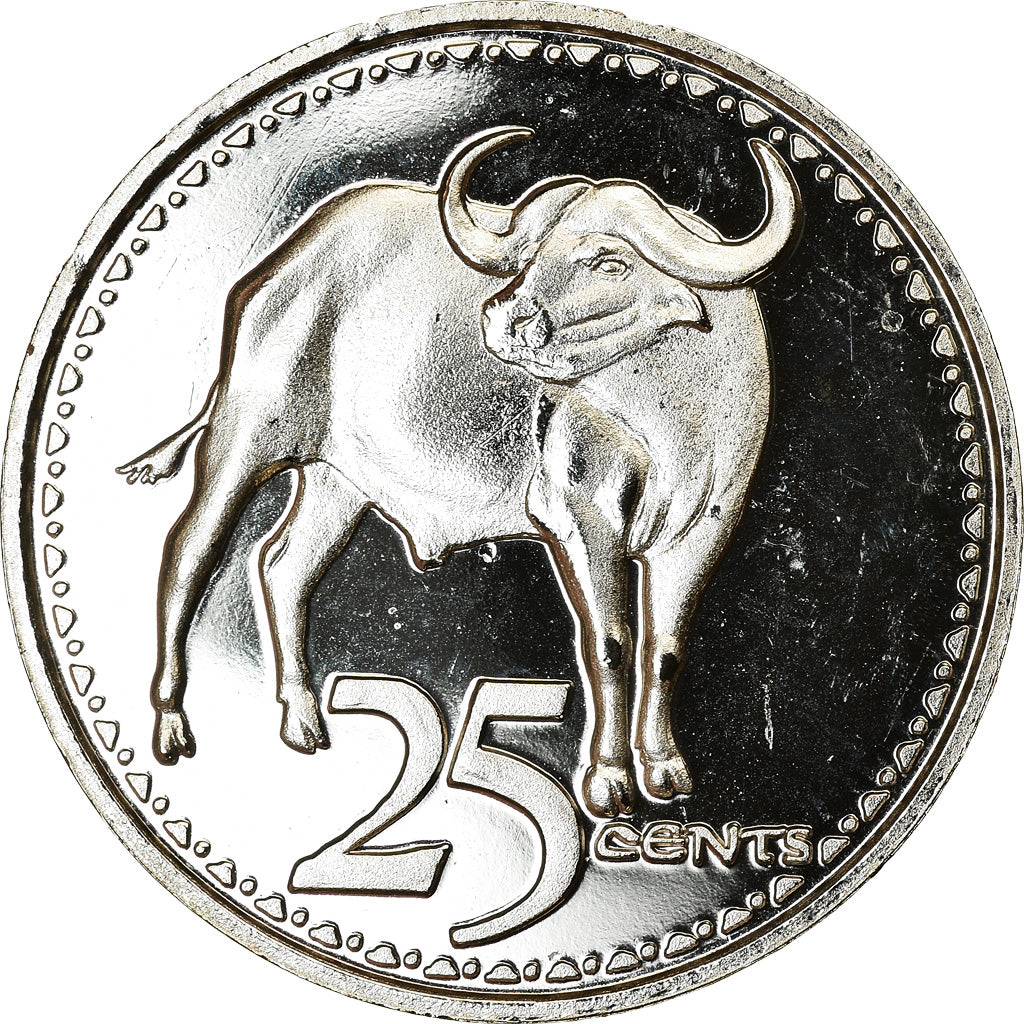Moeda, Rodésia, 25 Cents, 2018, British Royal Mint, MS(63), Aço Niquelado