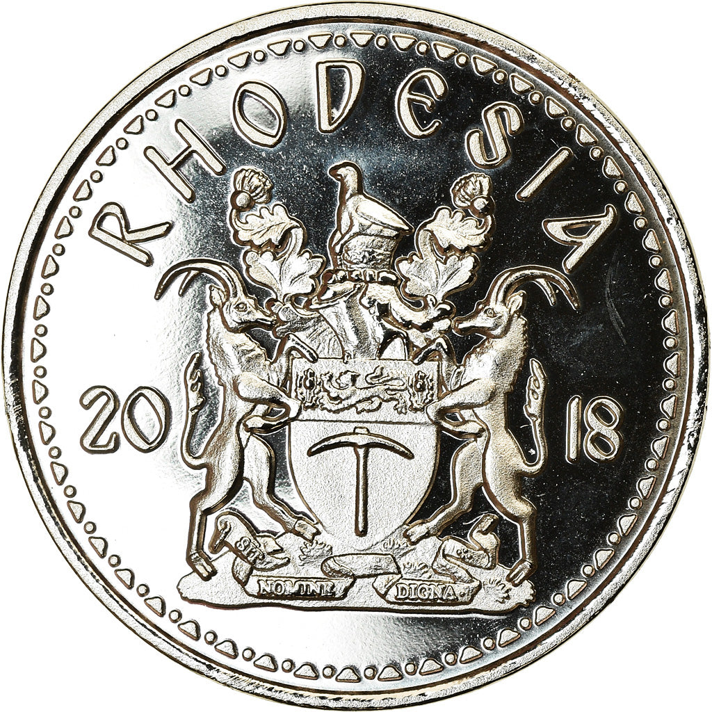 Coin, Rhodesia, 10 Cents, 2018, British Royal Mint, Rhinocéros, MS(63), Nickel