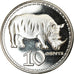 Coin, Rhodesia, 10 Cents, 2018, British Royal Mint, Rhinocéros, MS(63), Nickel