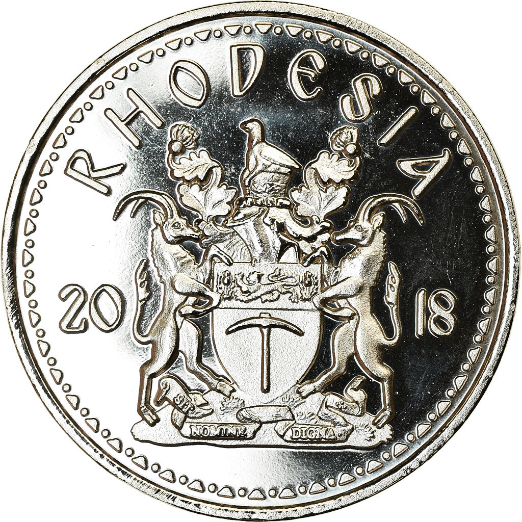 Coin, Rhodesia, 10 Cents, 2018, British Royal Mint, Rhinocéros, MS(63), Nickel