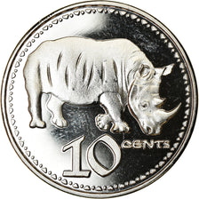 Coin, Rhodesia, 10 Cents, 2018, British Royal Mint, Rhinocéros, MS(63), Nickel