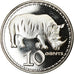 Coin, Rhodesia, 10 Cents, 2018, British Royal Mint, Rhinocéros, MS(63), Nickel