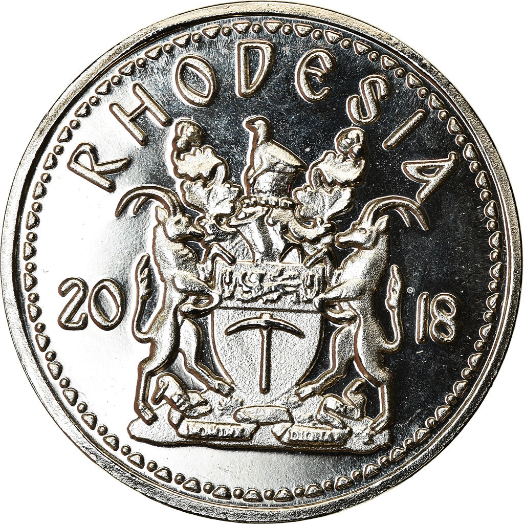 Moneta, Rhodesia, 5 Cents, 2018, British Royal Mint, Lion, SPL, Acciaio placcato