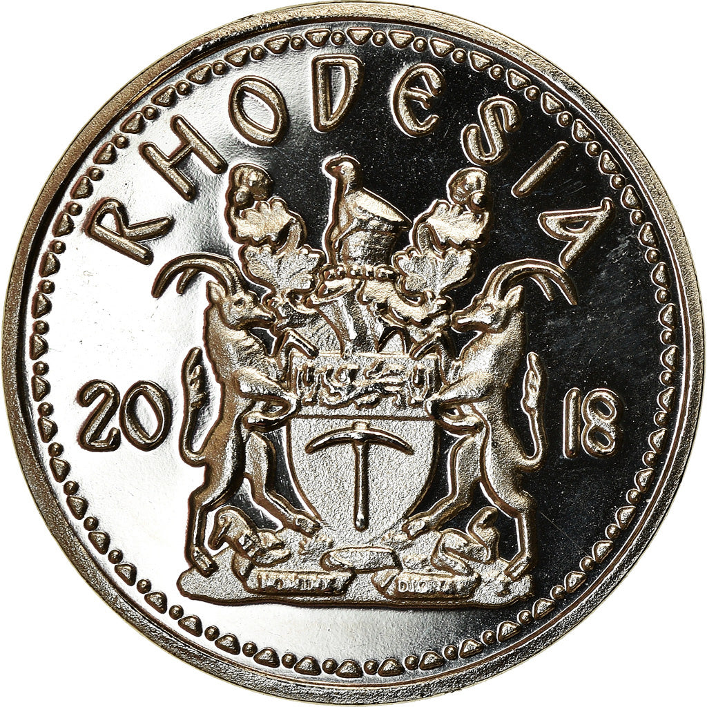 Moneta, Rhodesia, 5 Cents, 2018, British Royal Mint, Lion, SPL, Acciaio placcato