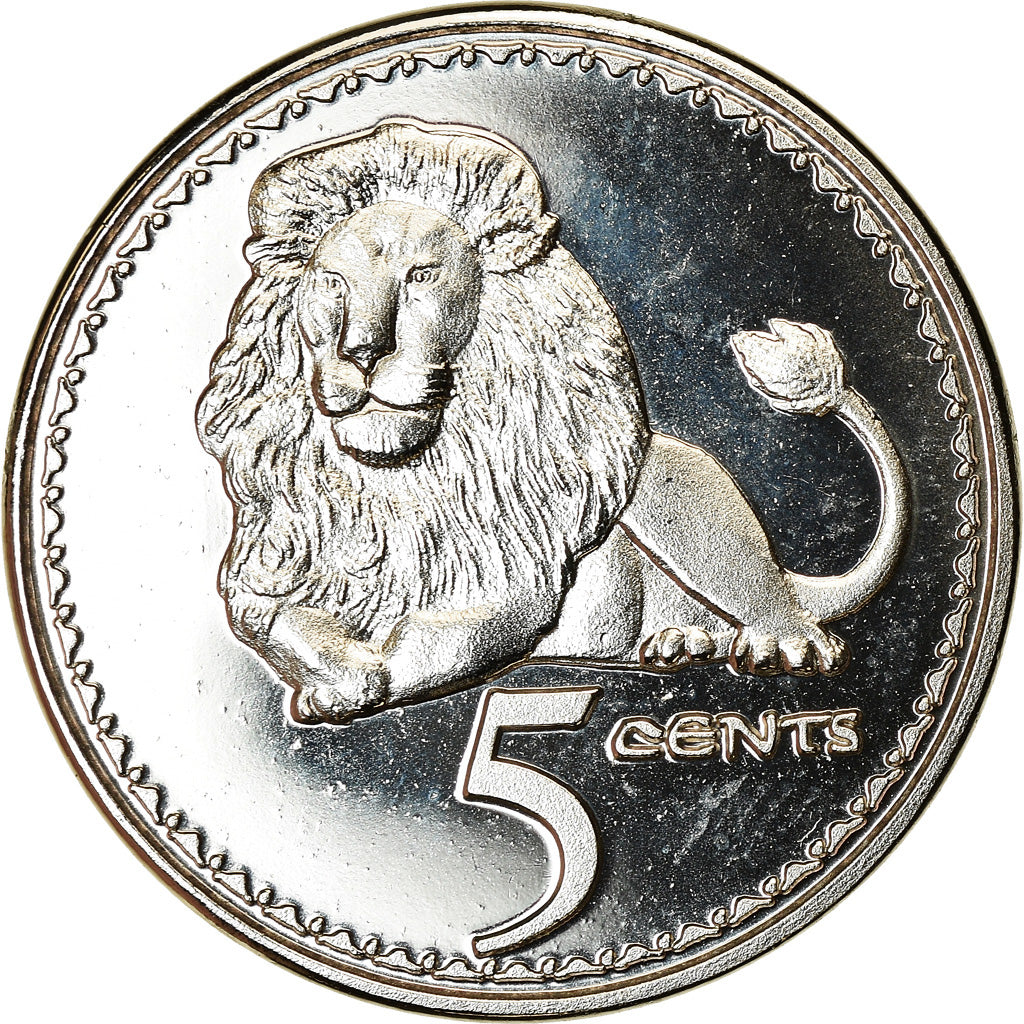 Coin, Rhodesia, 5 Cents, 2018, British Royal Mint, Lion, MS(63), Nickel plated