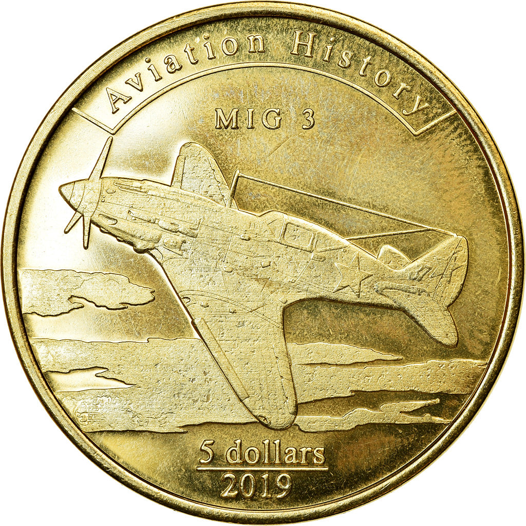 Coin, United States, 5 Dollars, 2019, U.S. Mint, Iles Mariannes - Aviation - MIG