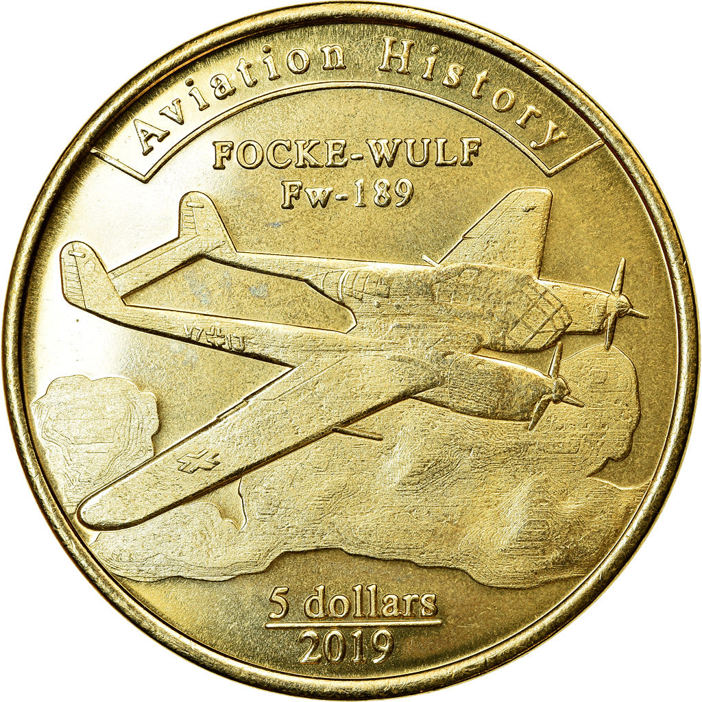 Moneta, Stati Uniti, 5 Dollars, 2019, U.S. Mint, Iles Mariannes - Aviation -