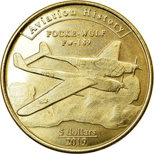 Moneta, Stati Uniti, 5 Dollars, 2019, U.S. Mint, Iles Mariannes - Aviation -