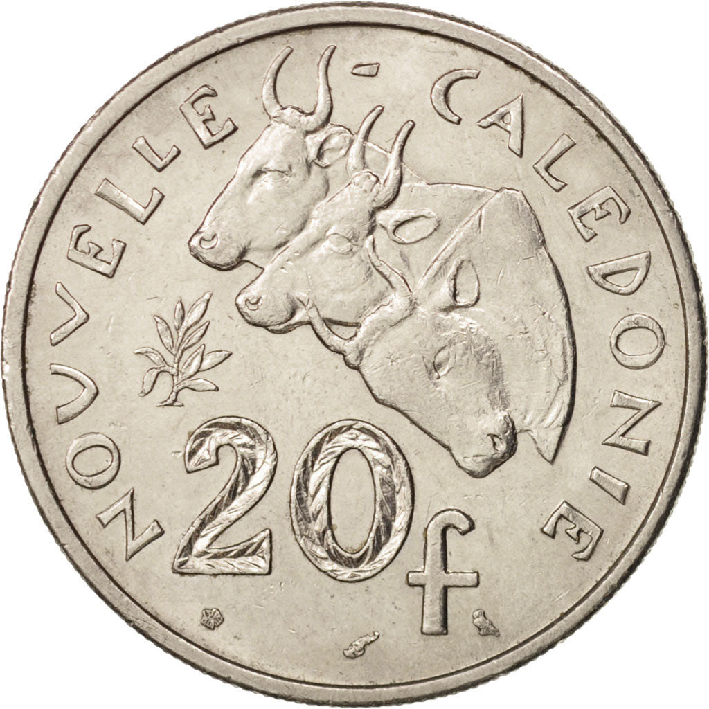 Nuova Caledonia, 20 Francs, 1972, Paris, BB+, Nichel, KM:12